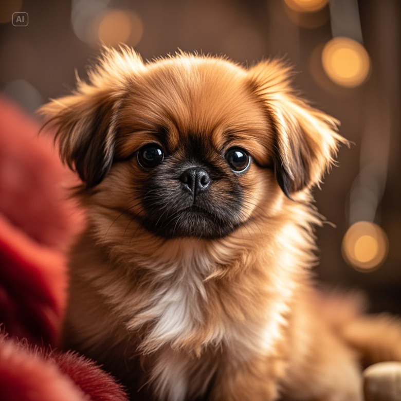 a small brown and white dog